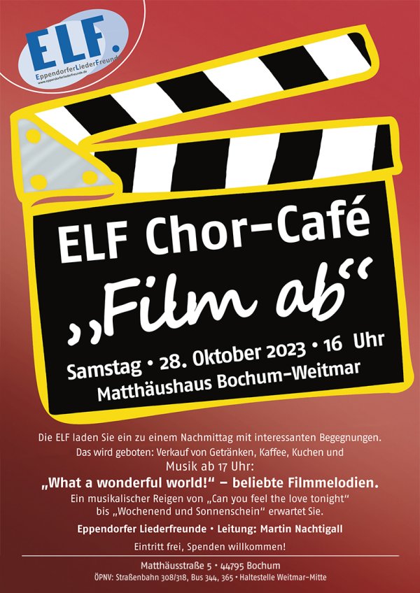 Veranstaltungsplakat ELF Chor-Café